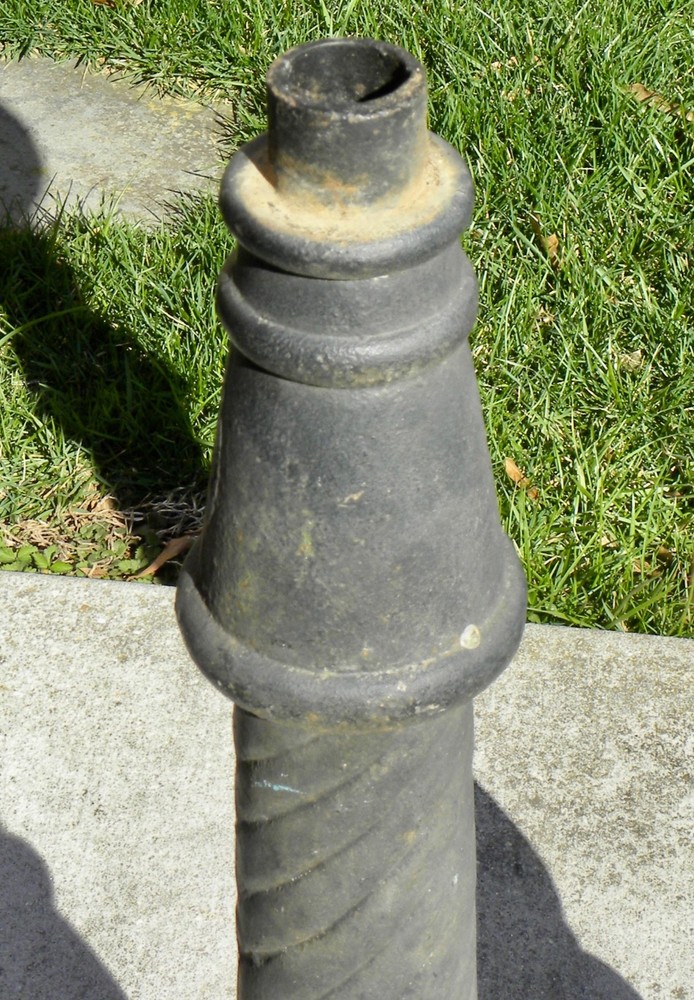 TWO Matching Authentic 42" Cast Iron HORSE HEAD Hitching Posts w/ 8-Sided Base