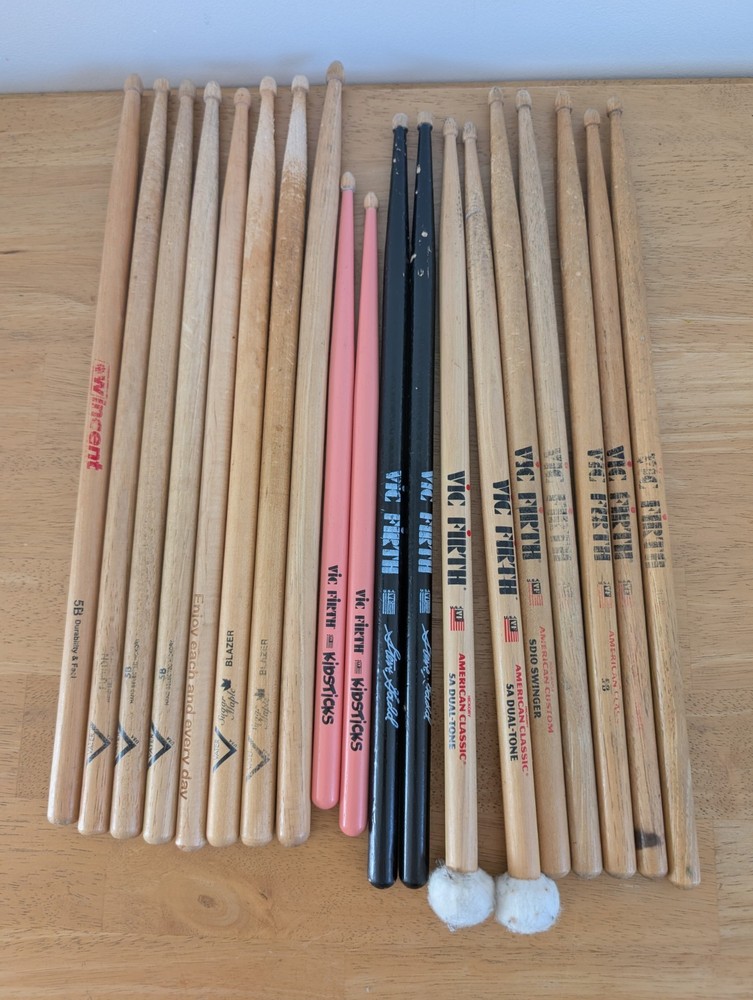Drumsticks bundle Vic Firth, Vater & Others. Mixed  - Practice