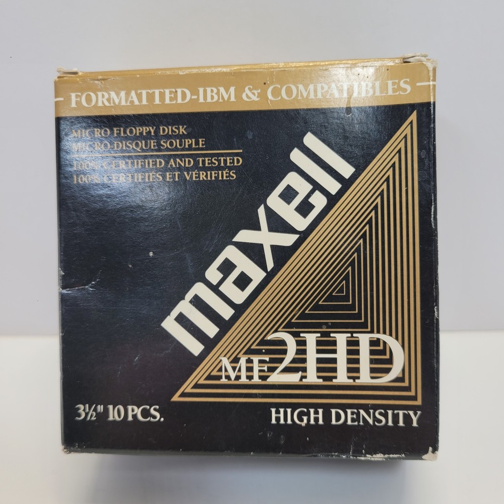 7 Maxell MF2HD 3.5" IBM Compatible Diskettes Open Box
