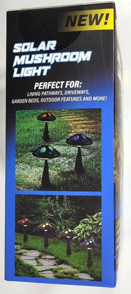 Solasa Solar LED Multicolor - Mushroom Light, 15.75" Single Pack