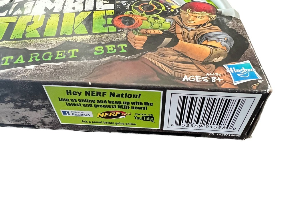 New Hasbro Nerf Zombie Stike Target set 8 Piece Set BNIB