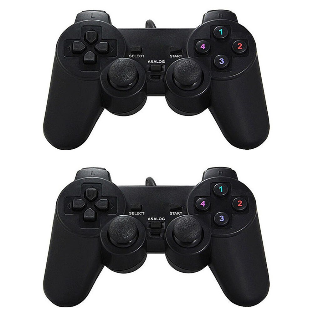 US 1-2 Pack USB 10 KEYS SHOCK2 CONTROLLER PC GAME PAD Fine