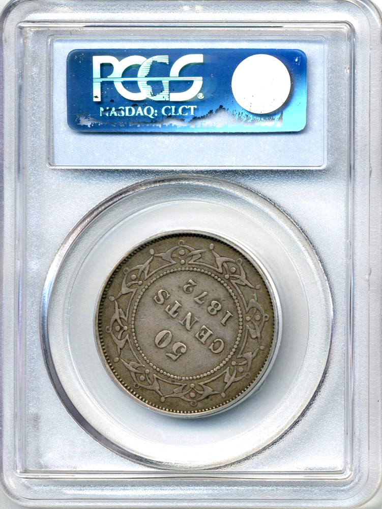 1872-H Newfoundland 50 Cent - Extremely Fine, PCGS EF 40