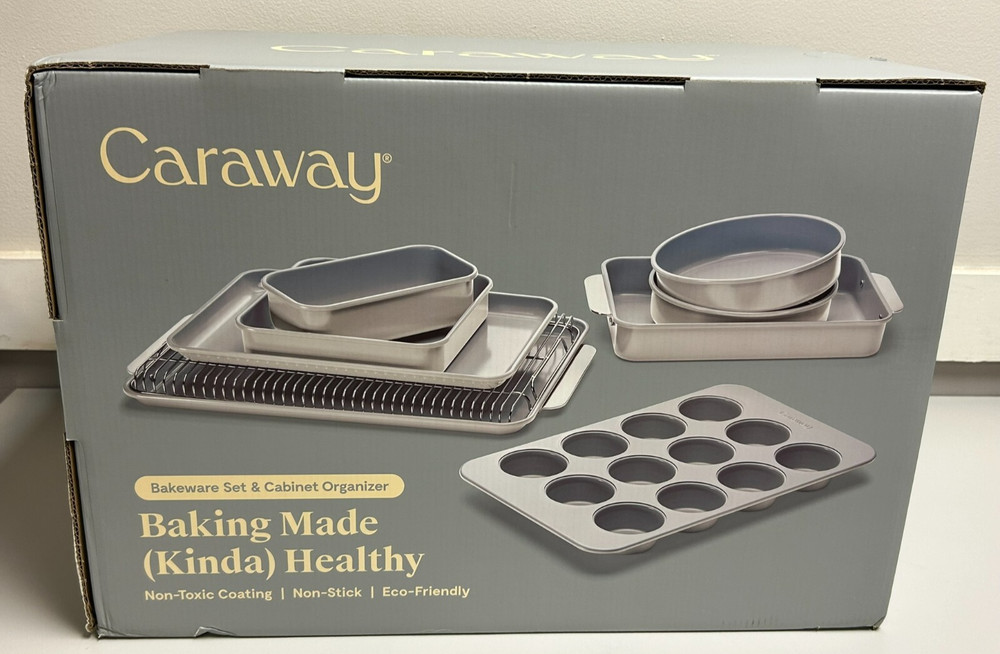 Caraway 11-piece Ceramic-Coated Bakeware Set, Gray