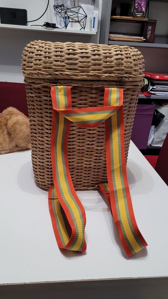 IKEA SOLBLEKT Wicker Backpack Limited Edition Rare 2020