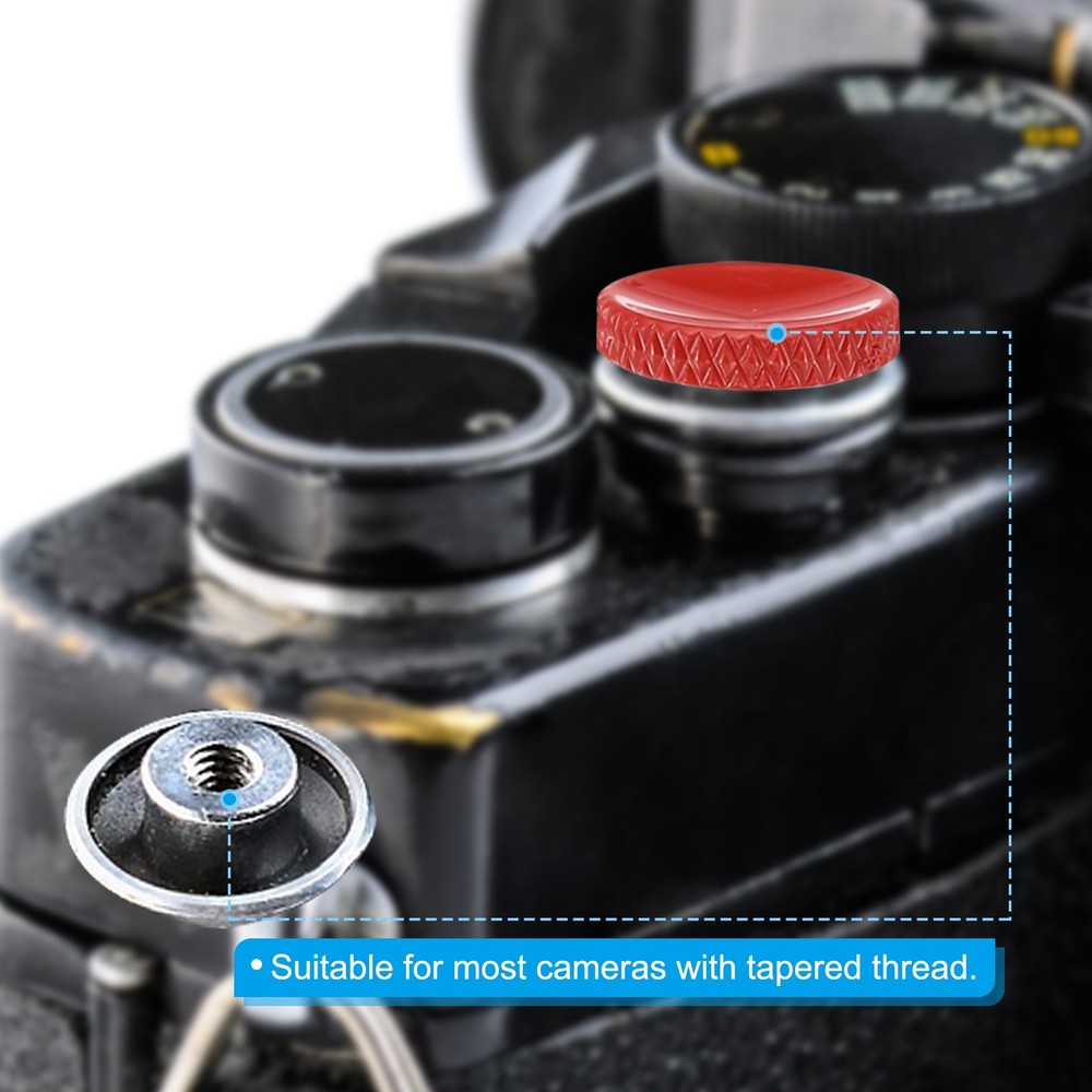 3PC Camera Shutter Button Pure Copper Soft Release Button Red Silver Matte Black