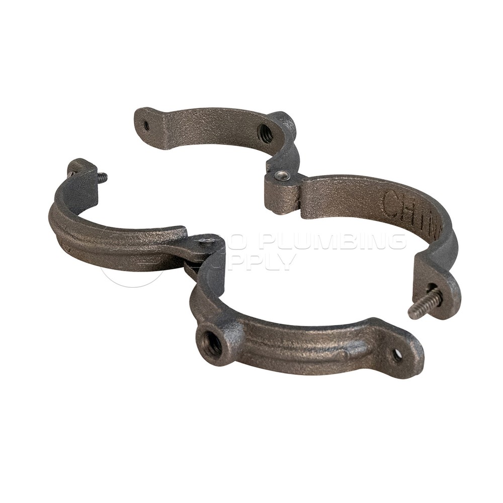 Highcraft Hinged Split Ring Pipe Hanger, Malleable Iron Clamp (10 Pack)