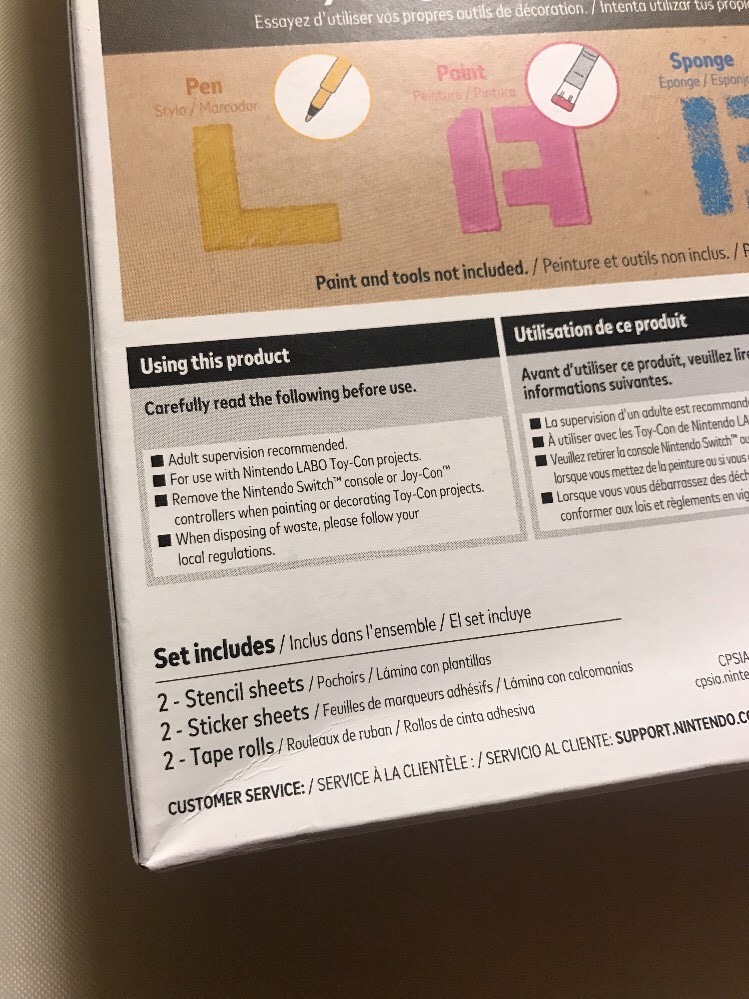 New Unopened Nintendo Switch Labo Customization Set In Hand Ships Immediately