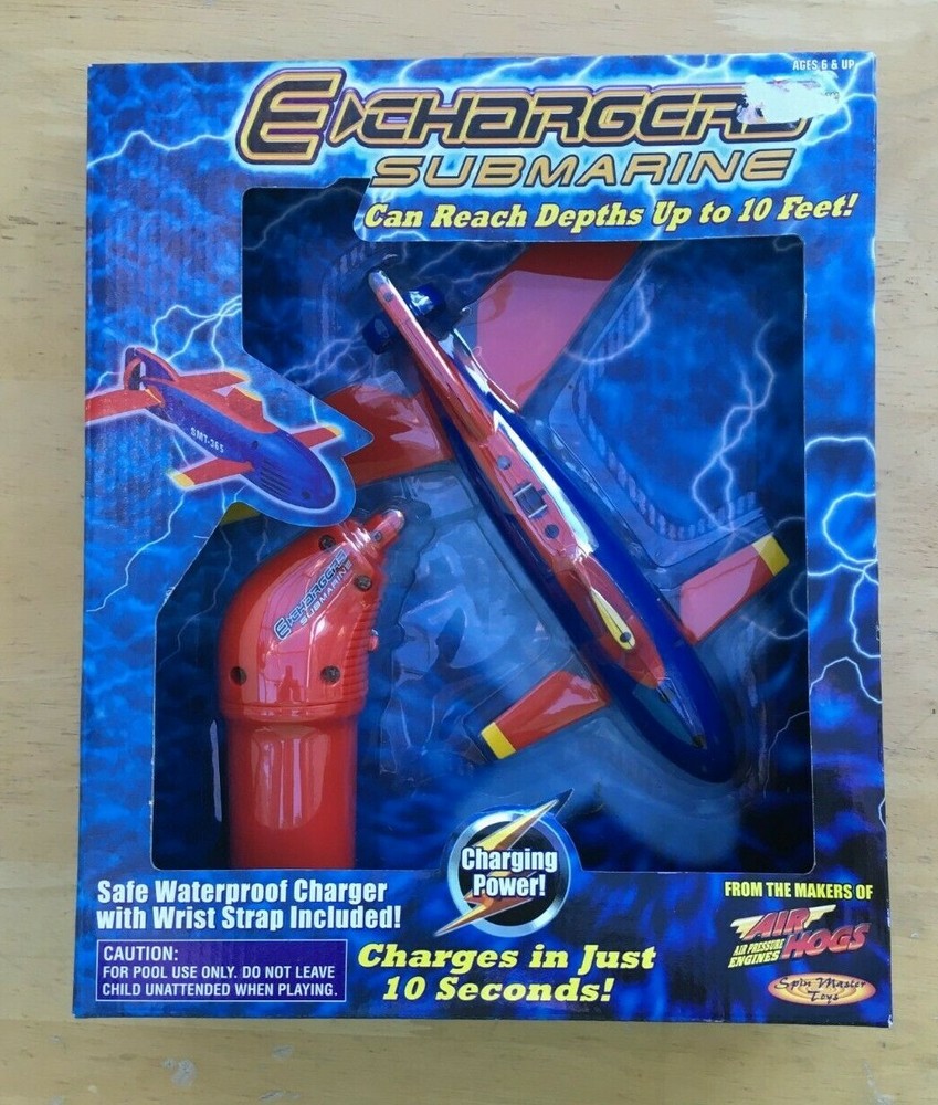 New! AIR HOGS E CHARGERS RED SUBMARINE