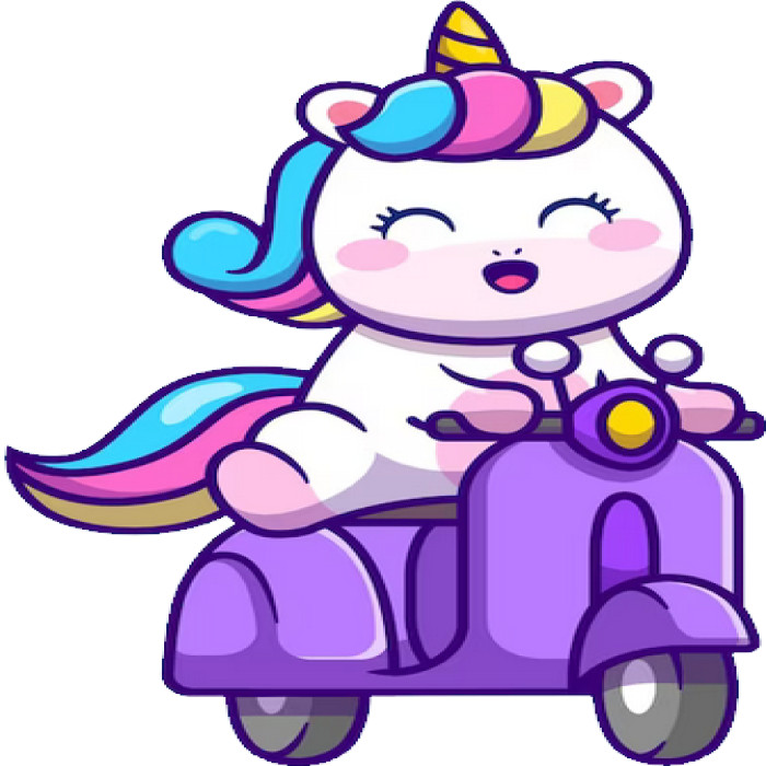 30 Custom Moped Unicorn Personalized Address Labels