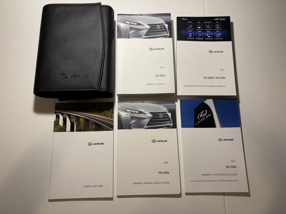 2017 Lexus NX 200t Owners Manual OEM Set