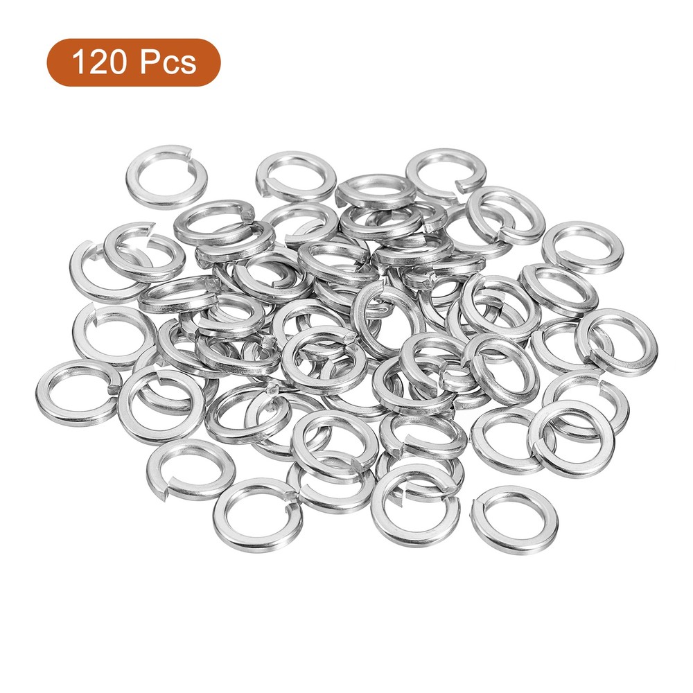 120 Pcs Spring Lock Washer, 304 Stainless Steel M8 Split Lock Washer Assortment