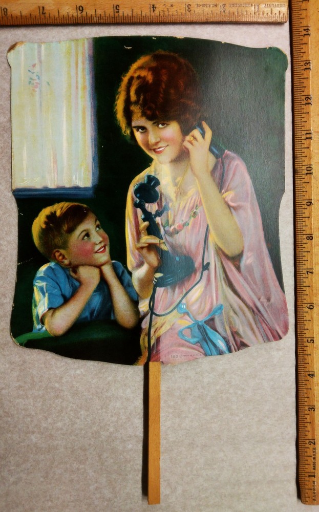 c1920 Ad Hand Fan Sample