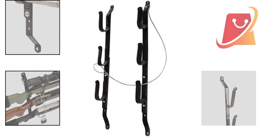 Adjustable 3-Gun Rack for Truck Rear Window - Secure Firearm Storage Solution