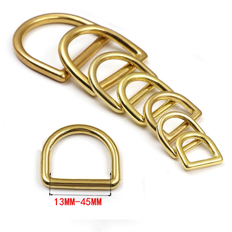 Brass Solid Cast D Rings Buckles HeavyDuty Leather Bag Purse Strap Webbing Belt