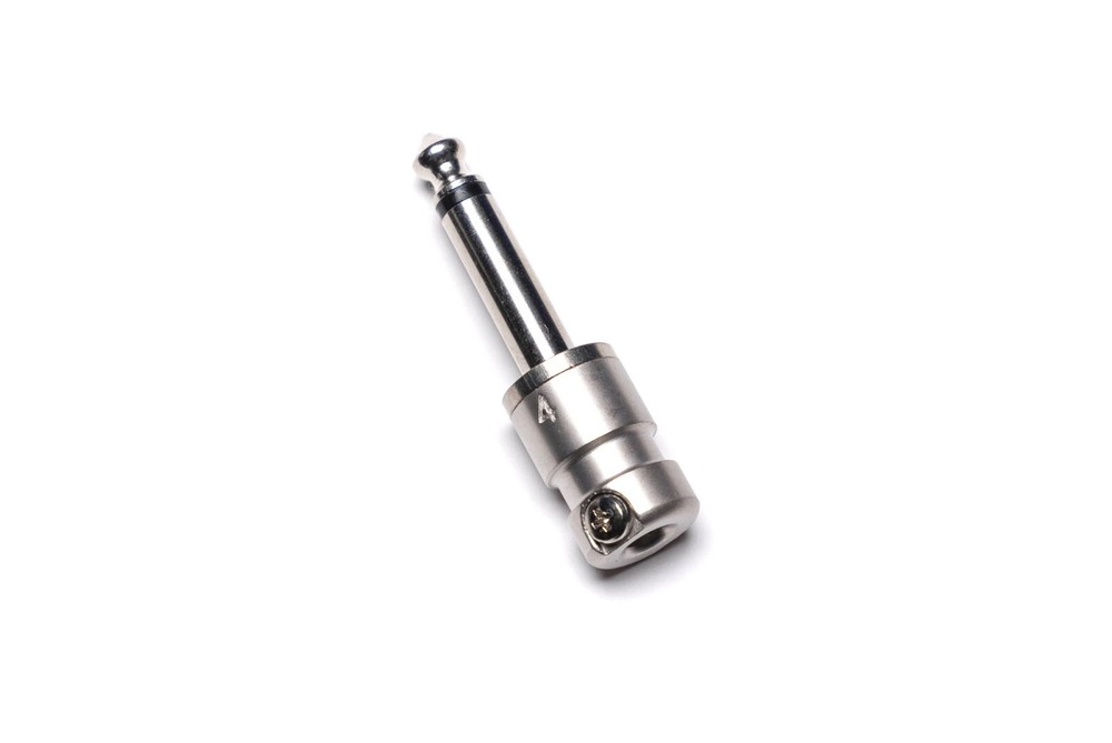 SquarePlug SPS4 Compact Soldered Straight 1/4'' Plug, Matte Nickel