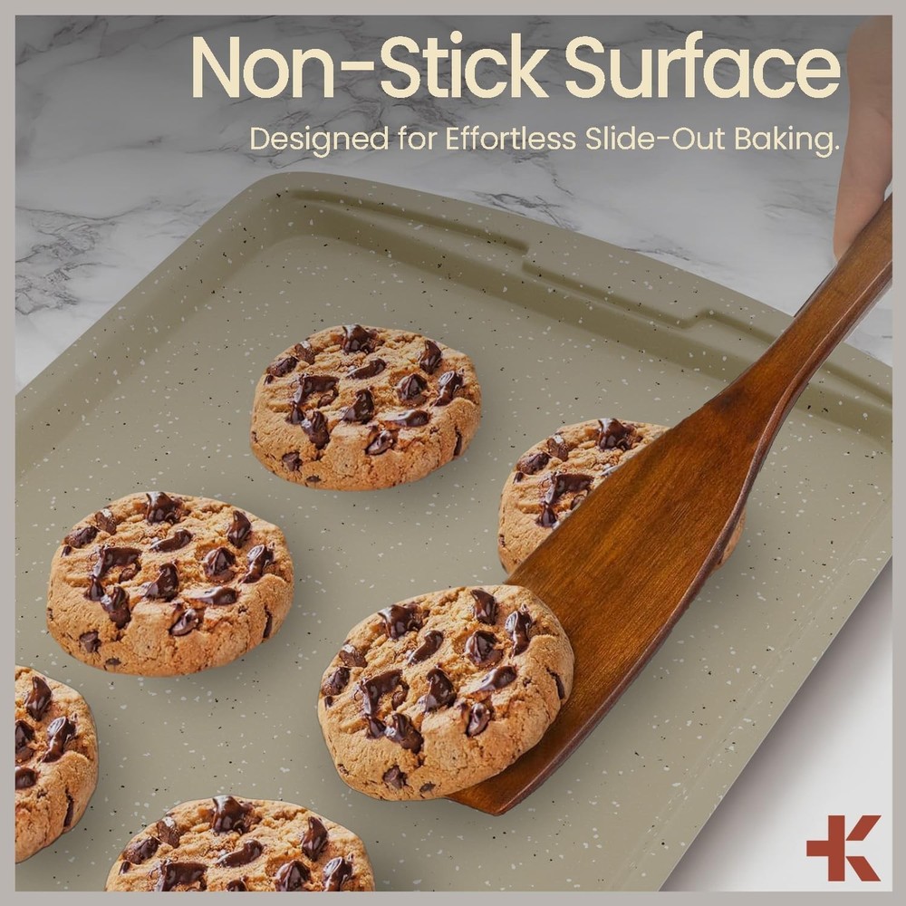 Bakeware Set – 6 Piece – Stackable, Deluxe, Non-Stick Baking Pans for Profession