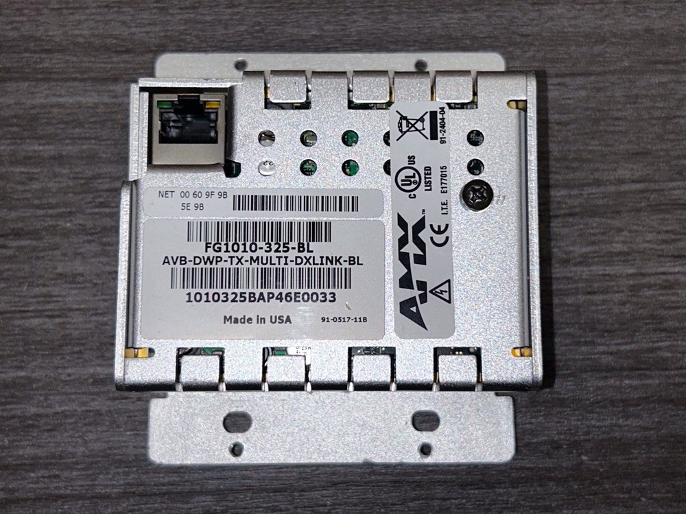 AMX FG1010-325-BL DXLink Multi-Format Decor Style Wallplate Transmitter | #D437