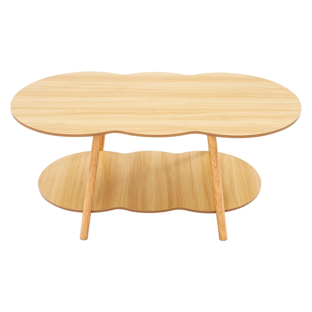 2-Tier Sofa Table Max 66.14 lbs Cloud Shape End Table 19.7in H Coffee Table