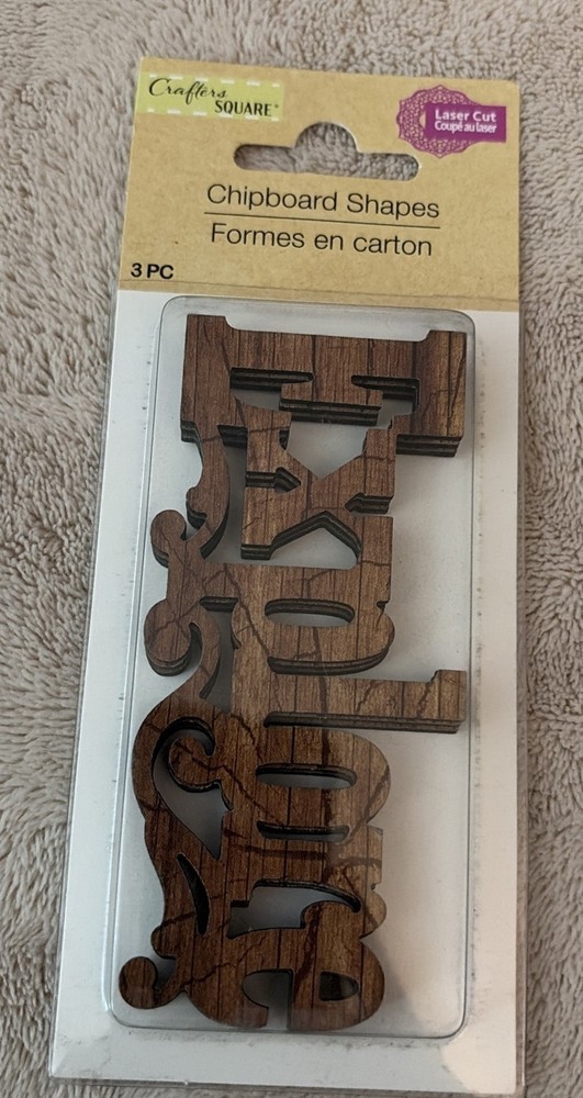 Crafters Square Chipboard Shapes Words: Explore