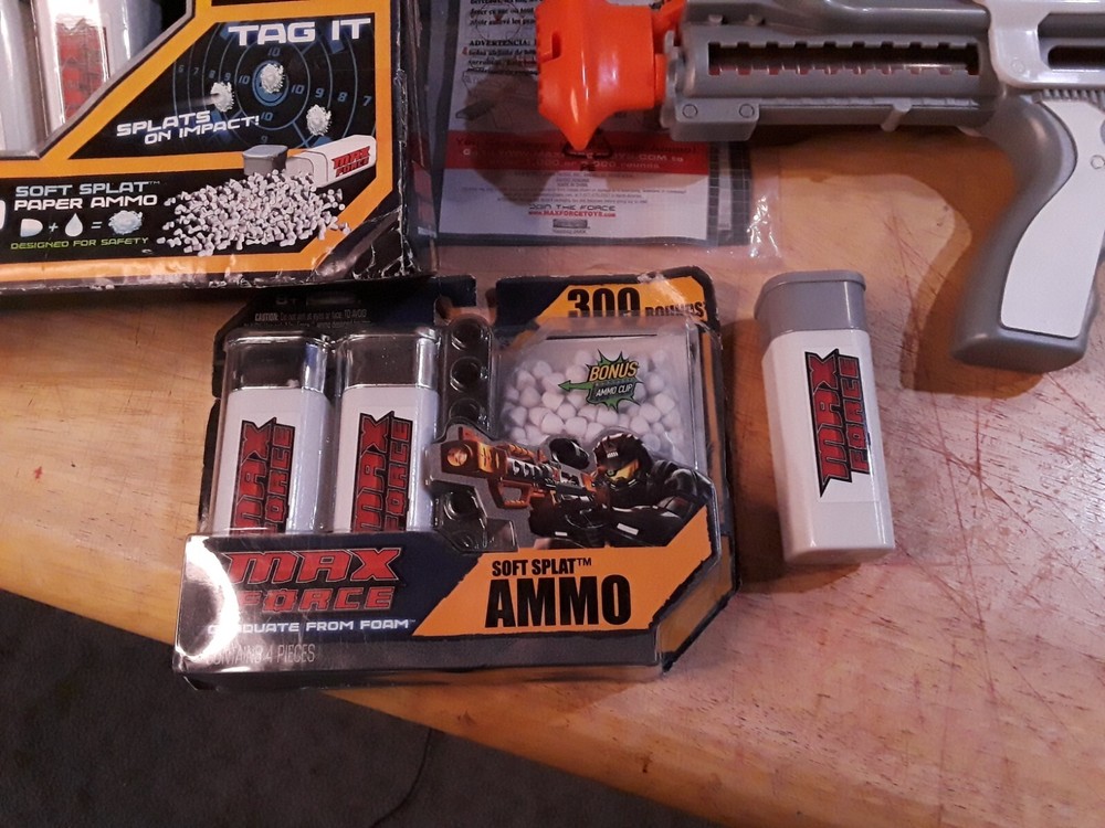 MAX FORCE SPLAT Blaster Lot, Terrornator-85, Shadow Hawk-100, Maximizer-60 Ammo
