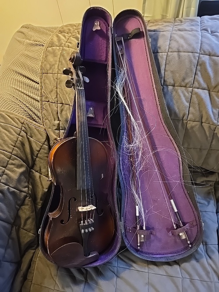 Vintage Violin In Case Full Size