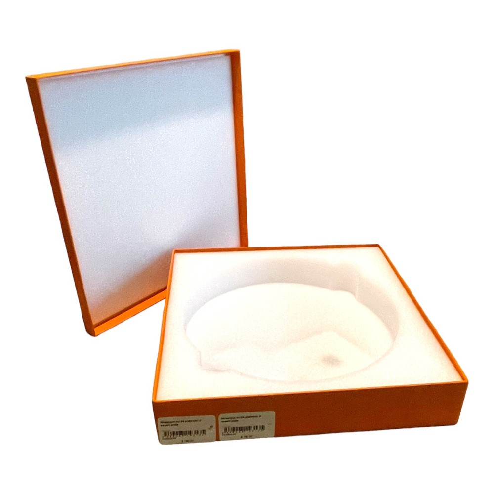 HERMÈS Paris Authentic 10”x10x2 empty Box Fits Dessert Plate Storage Gift Insert