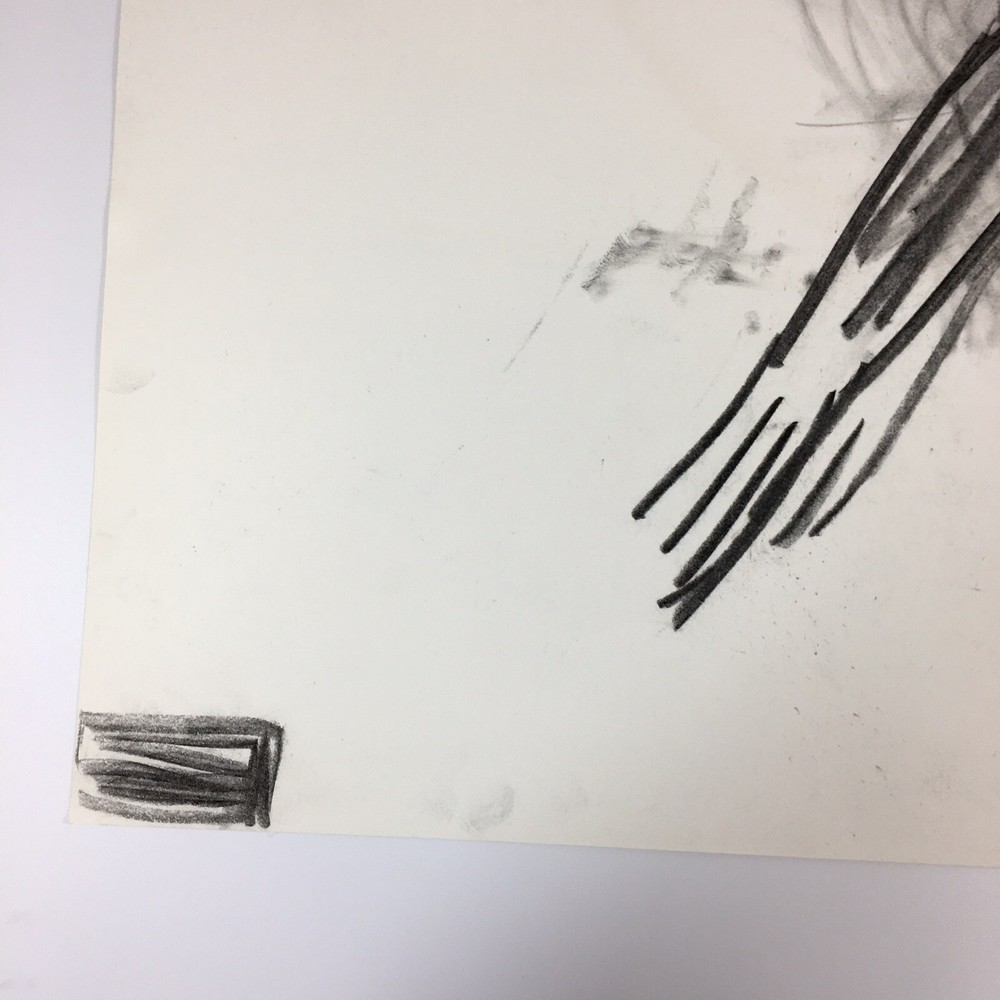 Kip Gresham Unsigned Original Charcoal Drawing Gymnast Curwen Archive #15