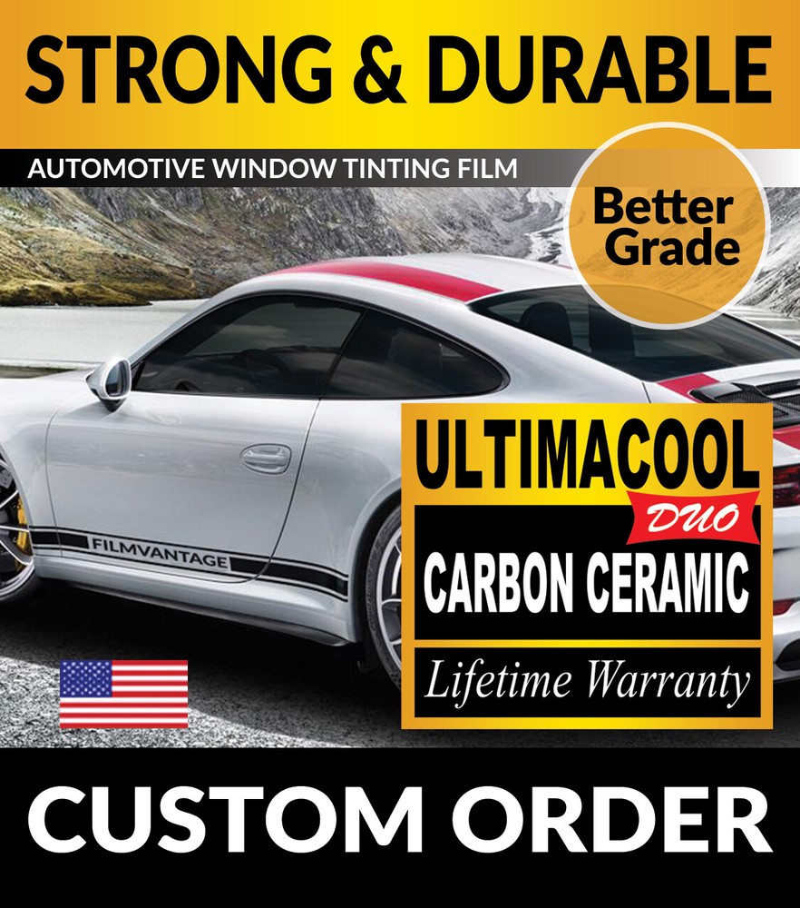 DUO CARBON CERAMIC PRECUT SOLID BACK GLASS TINT FOR CHEVY 1500 EXT 88-98 RB-5%