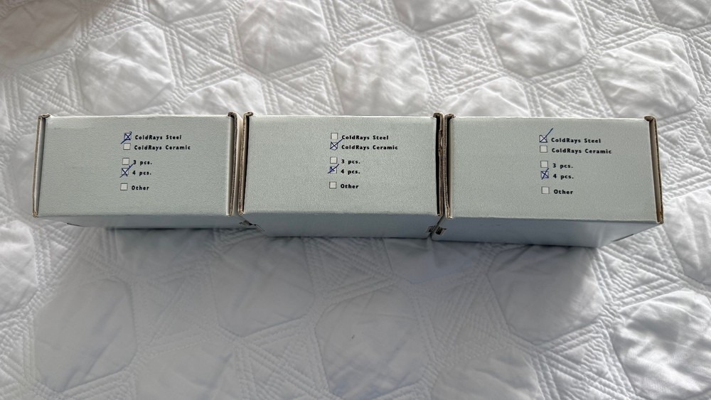 Cold Ray Ceramic Black & Ceramic Silver 4 per box Vibration Control Cones