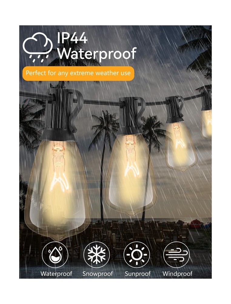 25-Pack ST35 Light Bulbs Replacement Edison Clear Bulbs -5 Watts C7/E12 Screw...