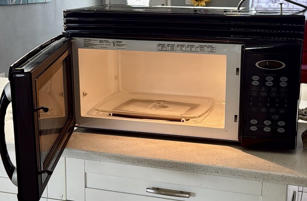 Maytag Over-the-Range Black Metal Microwave Digital Display Timer