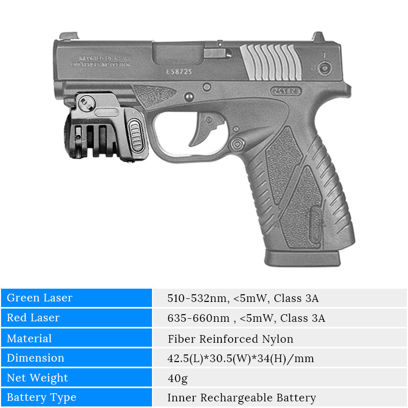 Green Rechargeable Laser Sight for Beretta APX