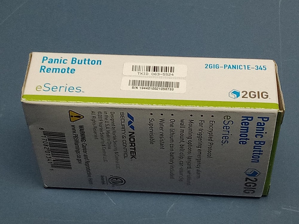 2Gig E Series Enhanced Wireless Panic Button Remote PANIC1E-345