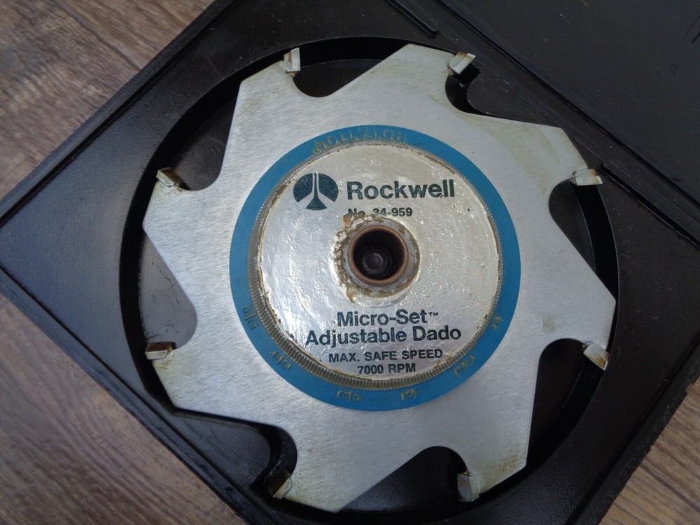ROCKWELL Micro Set Adjustable Dado Model No. 34-959 Carbide Tips 6-1/2"