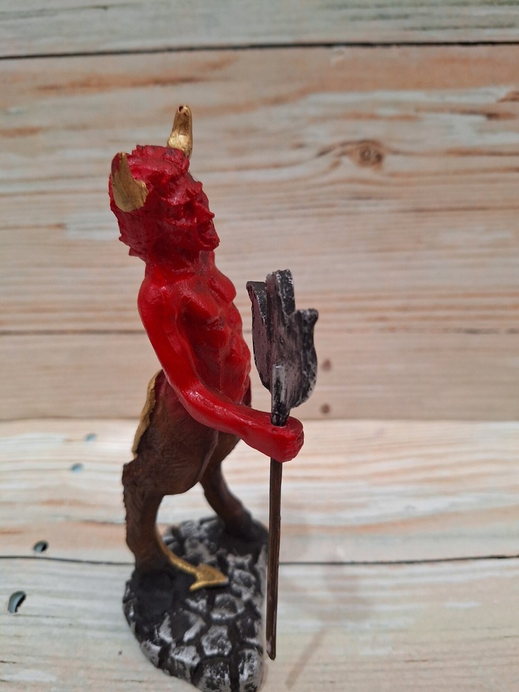 Satan Size 7" Color Red / Resin/ Devil / Evil / Statue Figurine Handmade