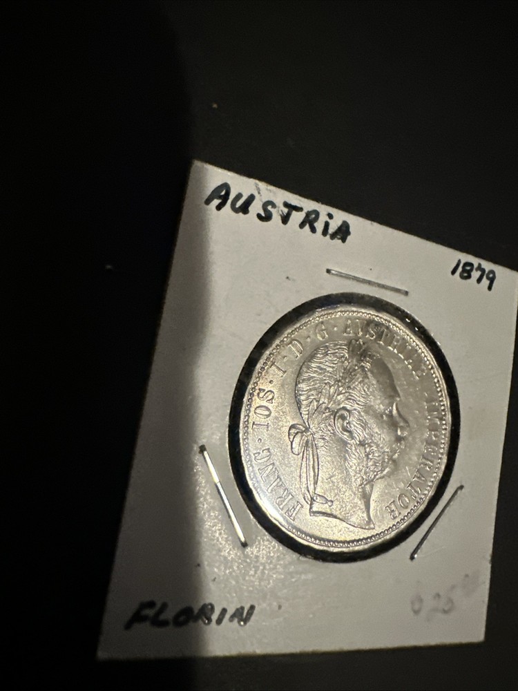 Austria 1879 Silver 1 Florin UNC