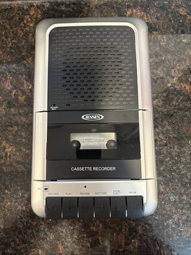 Jensen MCR-100 Cassette Player & Recorder (Only) - Silver/Black Tested And Works