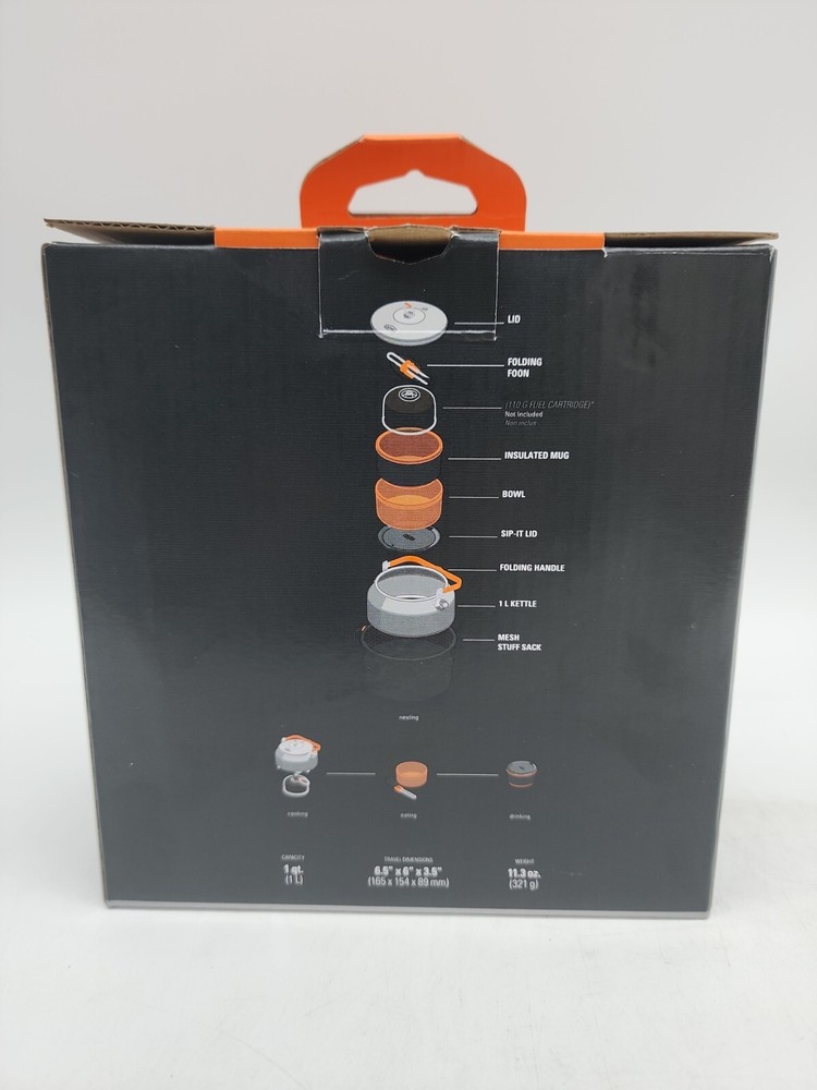 GSI Outdoors Glacier Stainless Ketalist set W/ Cup + Spork Backpack Camp Kettle