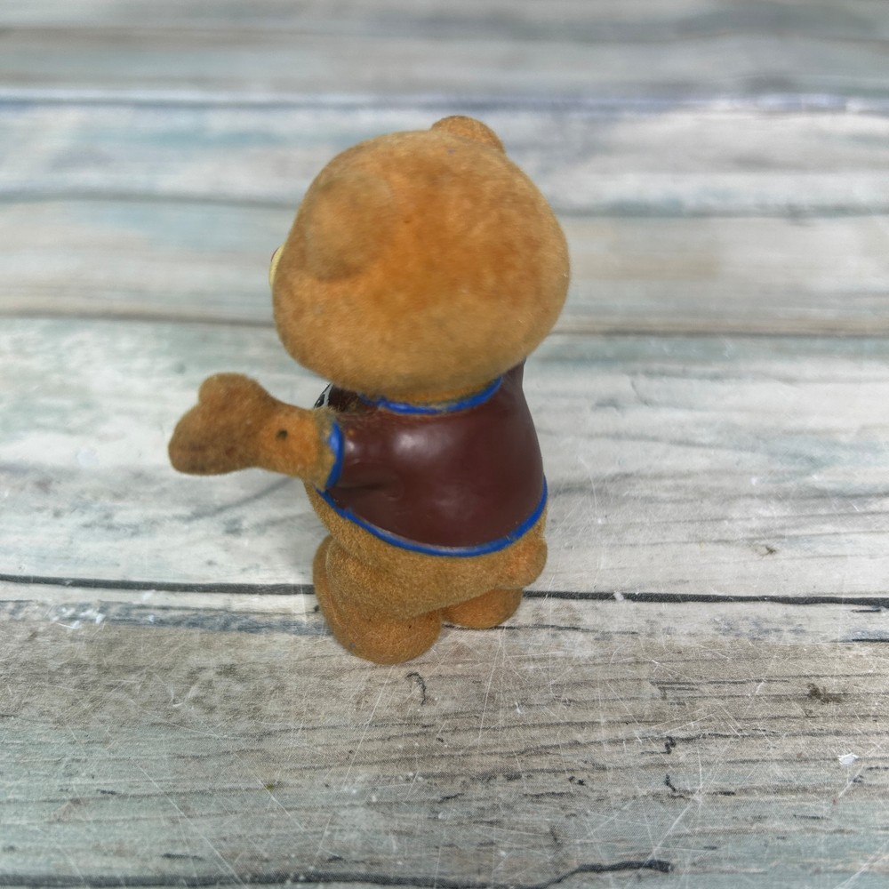 Snickers Bear Figure Vintage 1987 Mars Candy Flocked