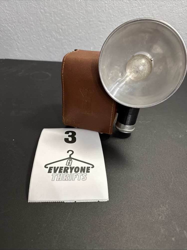 Vintage Argus 75 Camera Leather Case, Flash & 1 Bulb