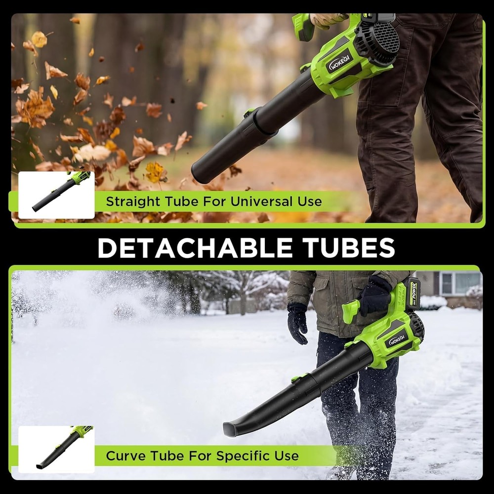 Versatile Handheld Leaf Blower: 580 CFM & Fast Charging for -Round Use