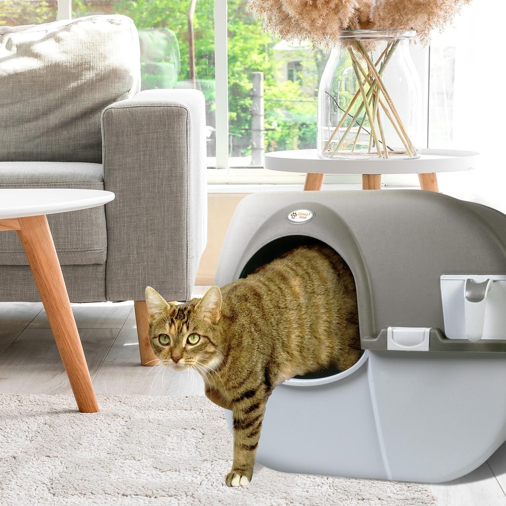 NRA15 Self Cleaning Litter Box Regular Size,Grey