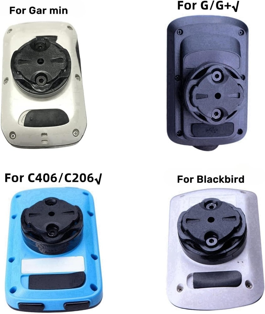 Bike Computer GPS Mount Adapter Insert Kit Back Rotate Cover Replace Compatib...