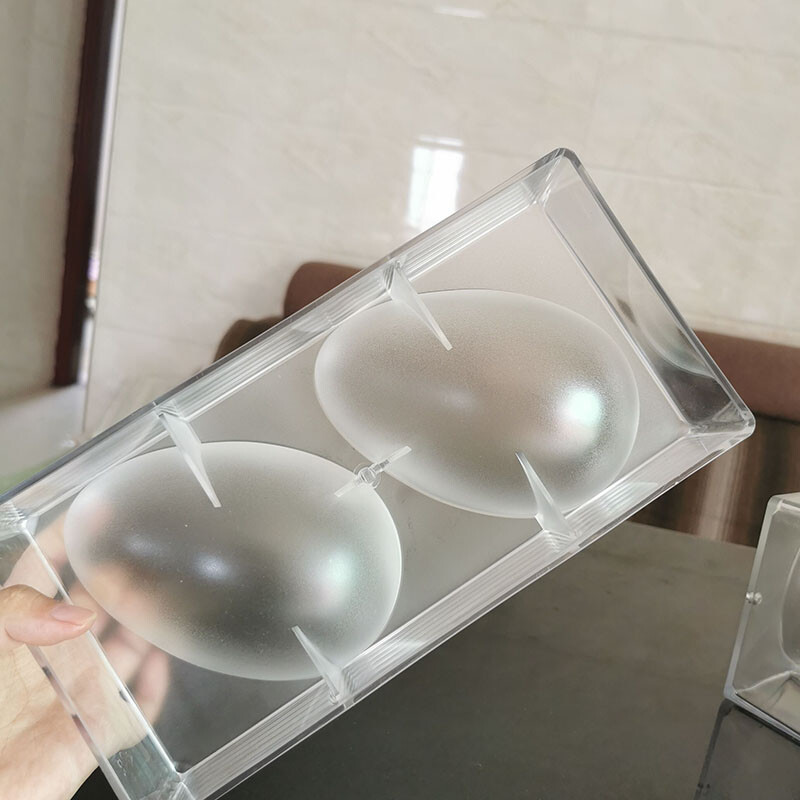 2 Cavities Polycarbonate Big Easter Eggs Chocolate Mold Ostrich Egg Candy Mould
