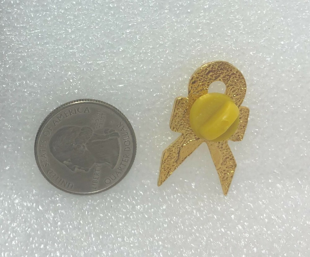 Support Our Troops Yellow Ribbon Pin