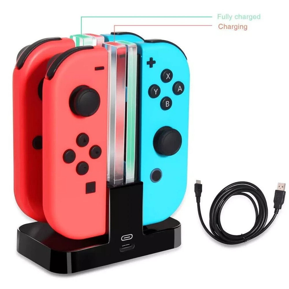 New Switch Controller Charger for Nintendo Switch Joy-Cons Charging Dock Station