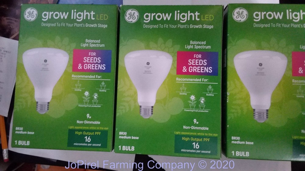 GE Grow Light LED 9 watt 3 Pack Bundle BR30
