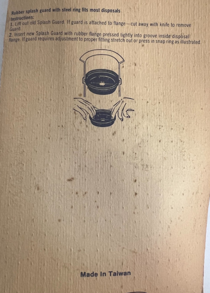 Master Plumber- Disposal Splash Guard- 217919