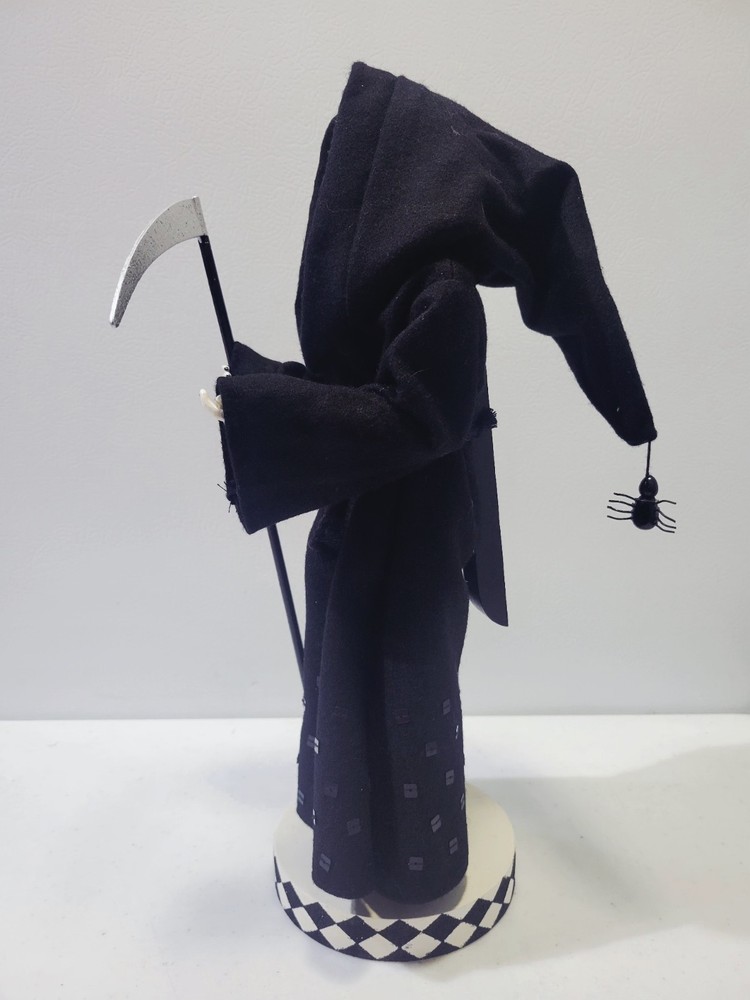 Nutcracker Grim Reaper Halloween Skeleton Gothic Novelty 14" H EUC